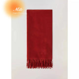 Dior Scarf Autumn and Winter Old Money Style Cashmere Tassel Scarf Women's Neck Warmer All-Matching