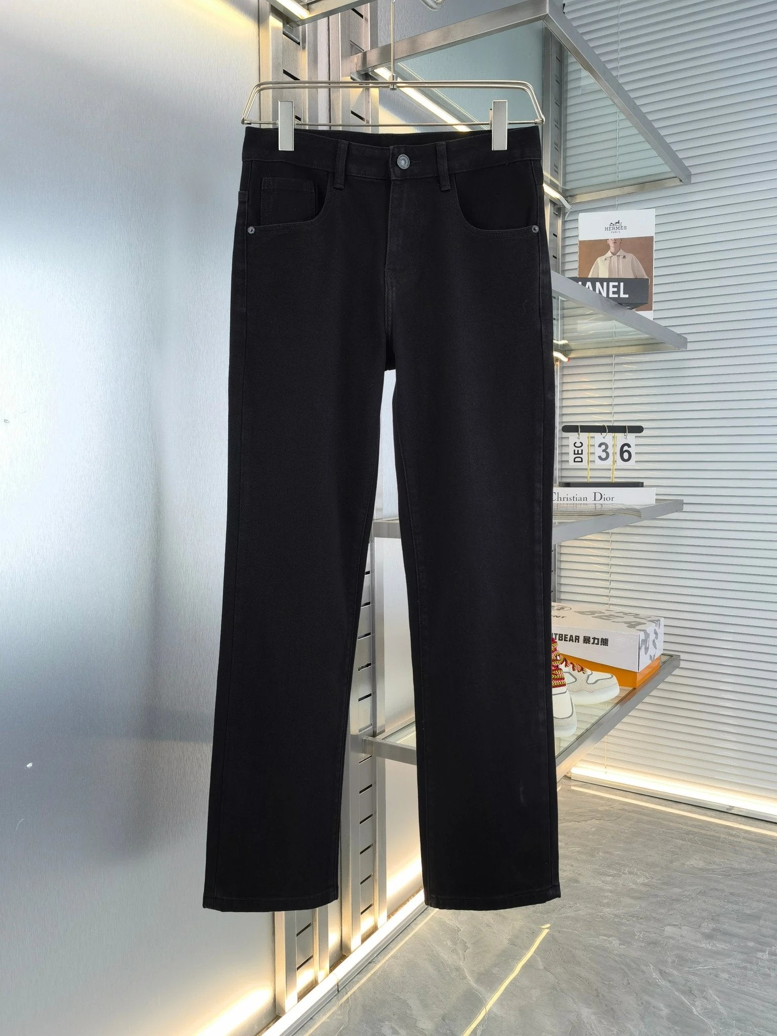 Dior Jeans Back Body Pocket Letters Printing logo25ss Spring Summer New Straight Loose Slim Fit Jeans Unisex Long Pants