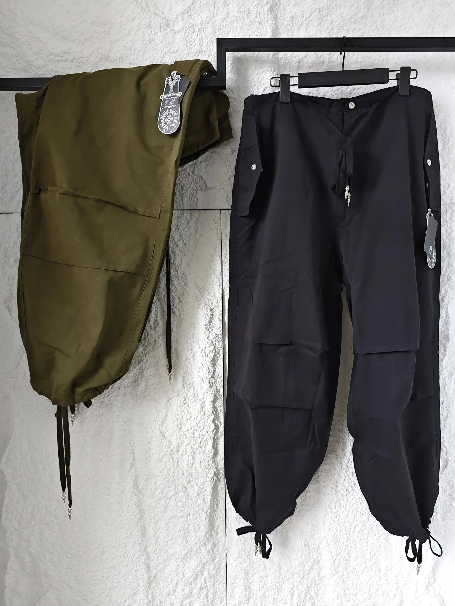 Chrome Hearts Sweatpants New Silver Buckle Paratrooper Cargo Wide-Leg Jogger Casual Pants Unisex