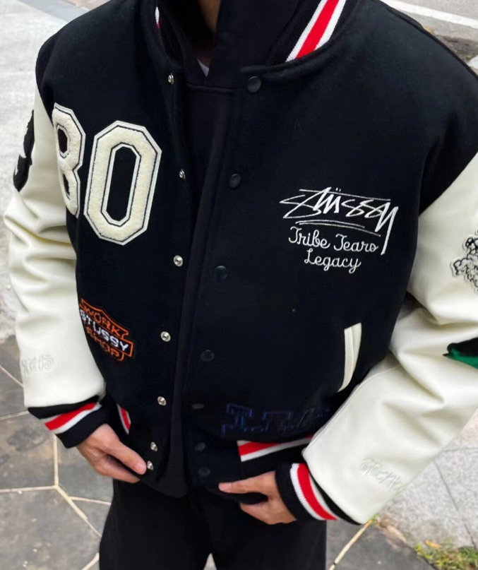 Stussy Jackets Coats 2024New Fashion Baseball Uniform-CY