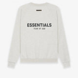 ESSENTIALS Hoodie Top Version New Double Line Fleece-lined Letters behind Printed Crew Neck Sweatshirt