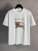 Burberry T-shirt Embroidery on the chest logo round Neck Short Sleeve25ss New pure cotton T Unisex T-Shirt OS Loose Fit Base Shirt Top Half Sleeve T-Shirt