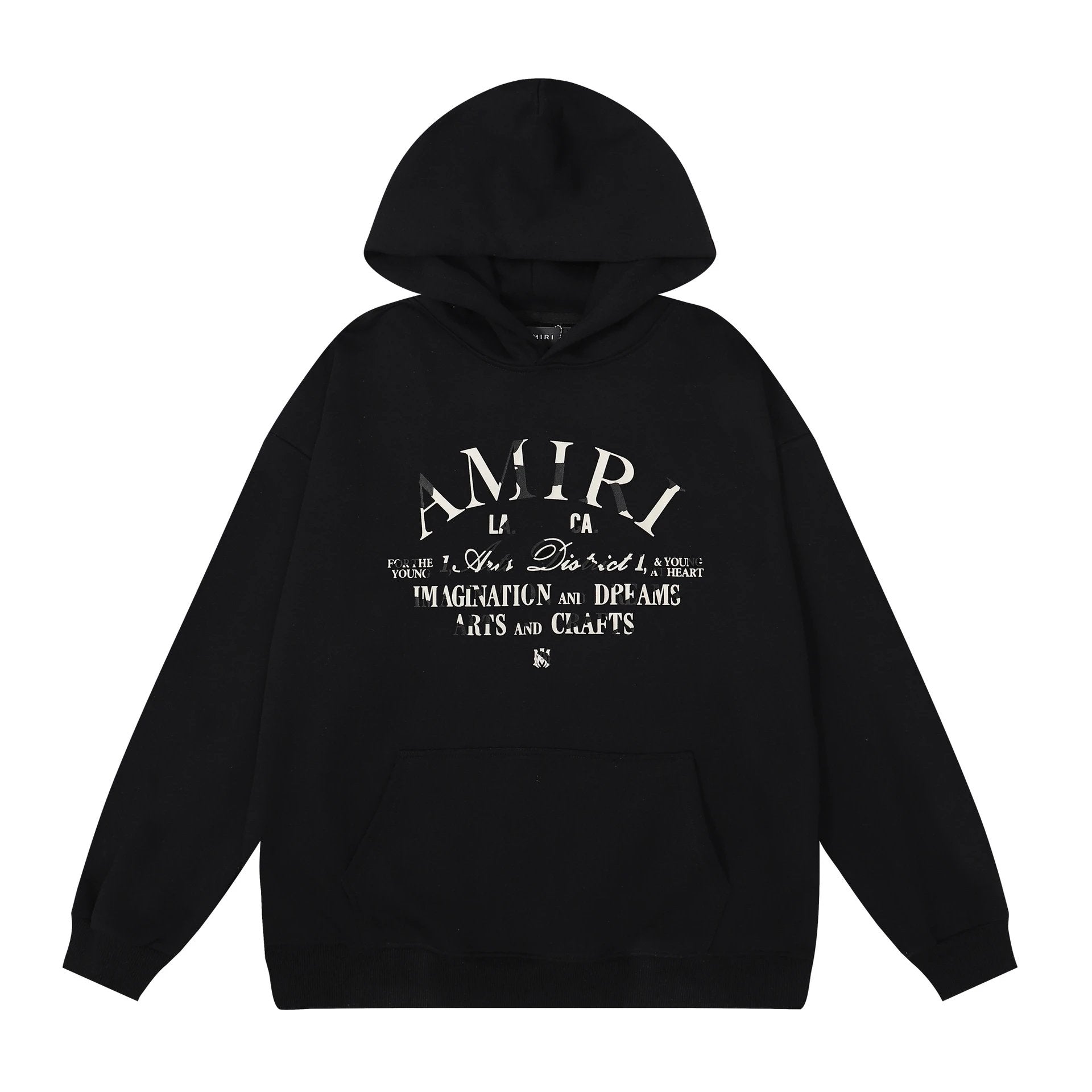 Amiri Hoodie Foreign Trade Maychao am Classic Letter Printed Hoodie Heavy Loose Men's and Women's Lovers Wild Hoodie