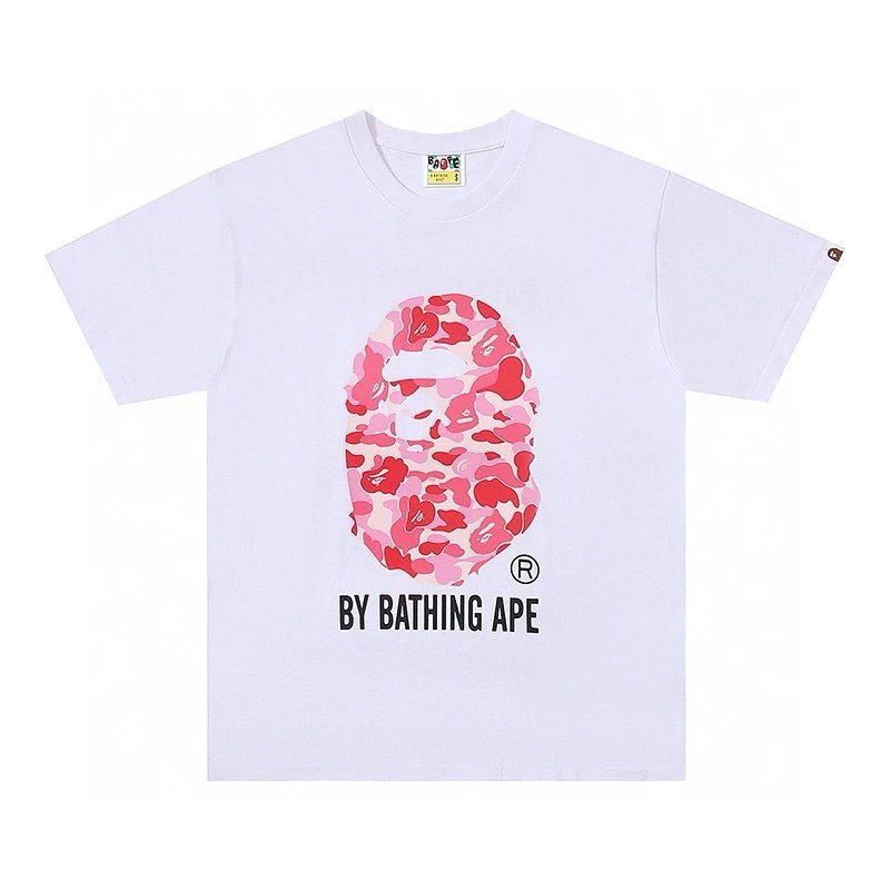 Bape T-shirt Top Version Counter Same Style Cotton Short Sleeve T T-shirt Men's and Women's Loose Summer Base Casual Half Sleeve