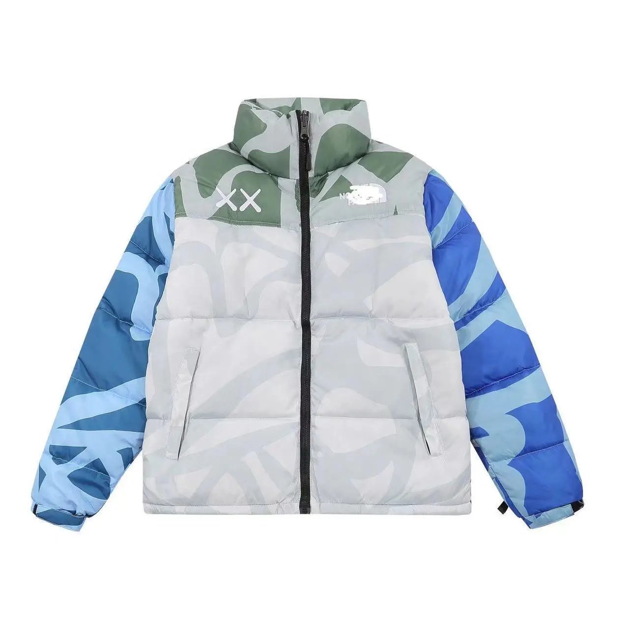 The North Face Down jacket Men's and Women's Same down Jacket Winter Print Coat