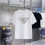 PRADA T-shirt Chest Shadow Letters logo Printed round Neck Short Sleeve25ss New pure cotton T Unisex T-Shirt OS Drop Shoulder Loose Fit Base Shirt Top T-Shirt Short Sleeve