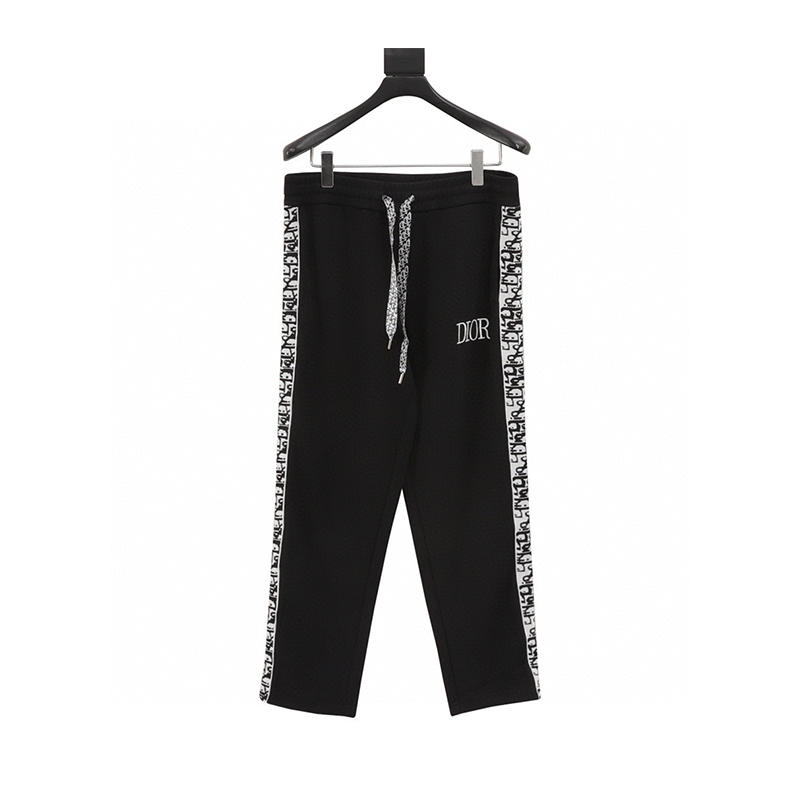 Dior Sweatpants 24Fw Side Printed Ribbon Suit Trousers for Men and Women