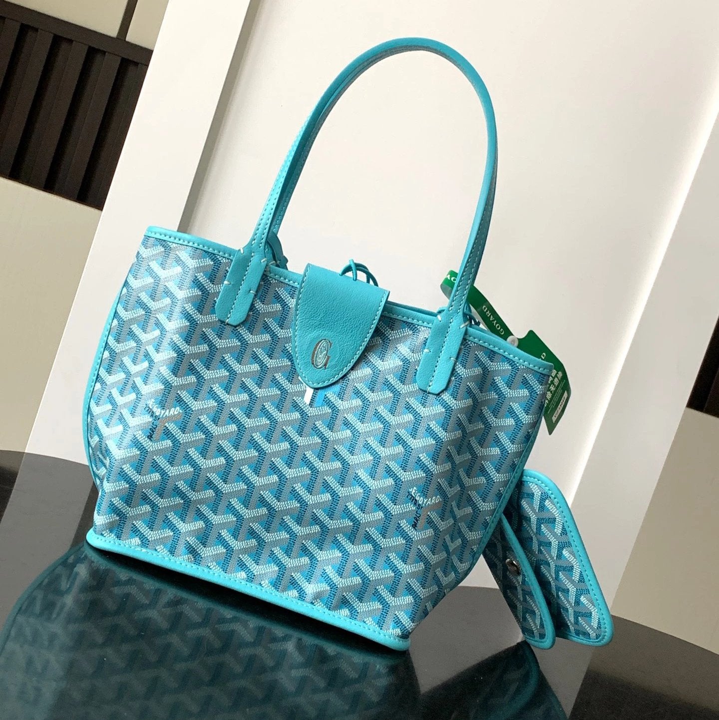 Goyard Bag Top version 【Premium Original Leather】2024Annual Limited Edition Spearmint Anjou Mini Tote Bag Saint Small Size Shopping Bag Large Shopping Bag Tote Bag Tote Bag Son Mother Tote New Tote Bag Beach Bag Women's Bag