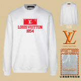 Louis Vuitton LV Hoodie Chest1854Printing logo Round Neck Sweatshirt Jacket Pullover Long Sleeve OS Unisex Sports Casual Loose Fit Base Shirt Top