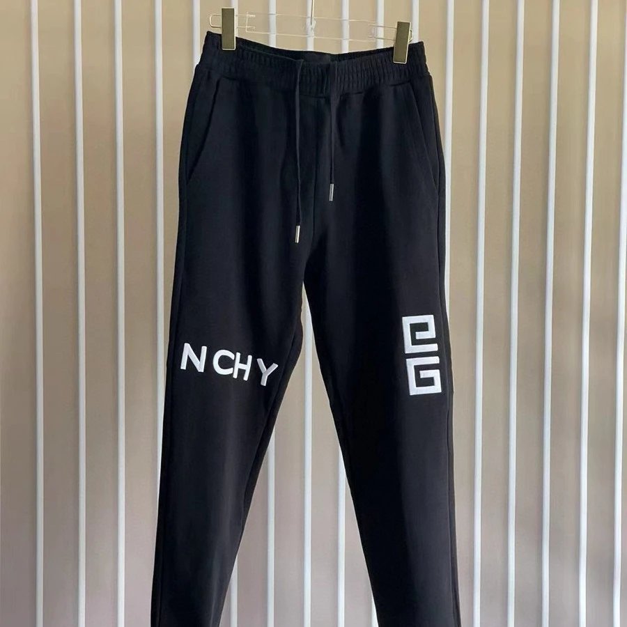 Givenchy Sweatpants Top Version Counter Same Style Pure Cotton Spring and Autumn Pants Men's Casual Sweatpants Loose Track Pants Fashionable Trousers