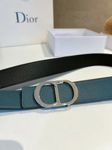 Dior Belt Top version Universal Belt Width for Men and Women3.5cm Genuine Goods Quality Counter Full Set of Packaging Original Leather Material Classic Presbyopic Full Printed Canvas Full Vertical Surface Calfskin Lychee Pattern Bottom Letter Buckle