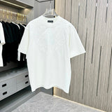 Chrome Hearts T-shirt Horseshoe Embroidery logo round Neck Short Sleeve25ss New pure cotton T Unisex T-Shirt OS Loose Fit Base Shirt Top Half Sleeve T-Shirt