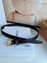 YSL Belt Top version High Quality Belt Female First Layer Cow Leather Belt2.03.0Women's Belt Calfskin High-Grade Pure Leather Belt Men and Women Business Casual Belt Belt Women's Belt