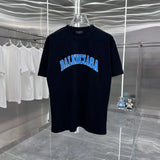 Balenciaga T-shirt Alphanumeric Characters Before and After01Printing logo round Neck Short Sleeve25ss New Pure Cotton Unisex Style T Casual T-Shirt Base Layer Shirt OS Loose Fit Half Sleeve Top Plus Size