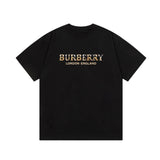Burberry T-shirt Chest Plaid Print logo round Neck Short Sleeve25ss New Pure Cotton Unisex Style T T-shirt OS Loose Fit Base Shirt Top Half Sleeve T-Shirt