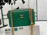 Chanel Women's Bag Top version 【Surrogate Shopping Version Original Leather】Small2023New Year Love Adjustable Buckle Lipstick Box Bag Cosmetic Bag Love Box Bag Caviar Cowhide23P Latest Love Adjustable Buckle Box Bag Women's Bag Summer Essential Small Bag