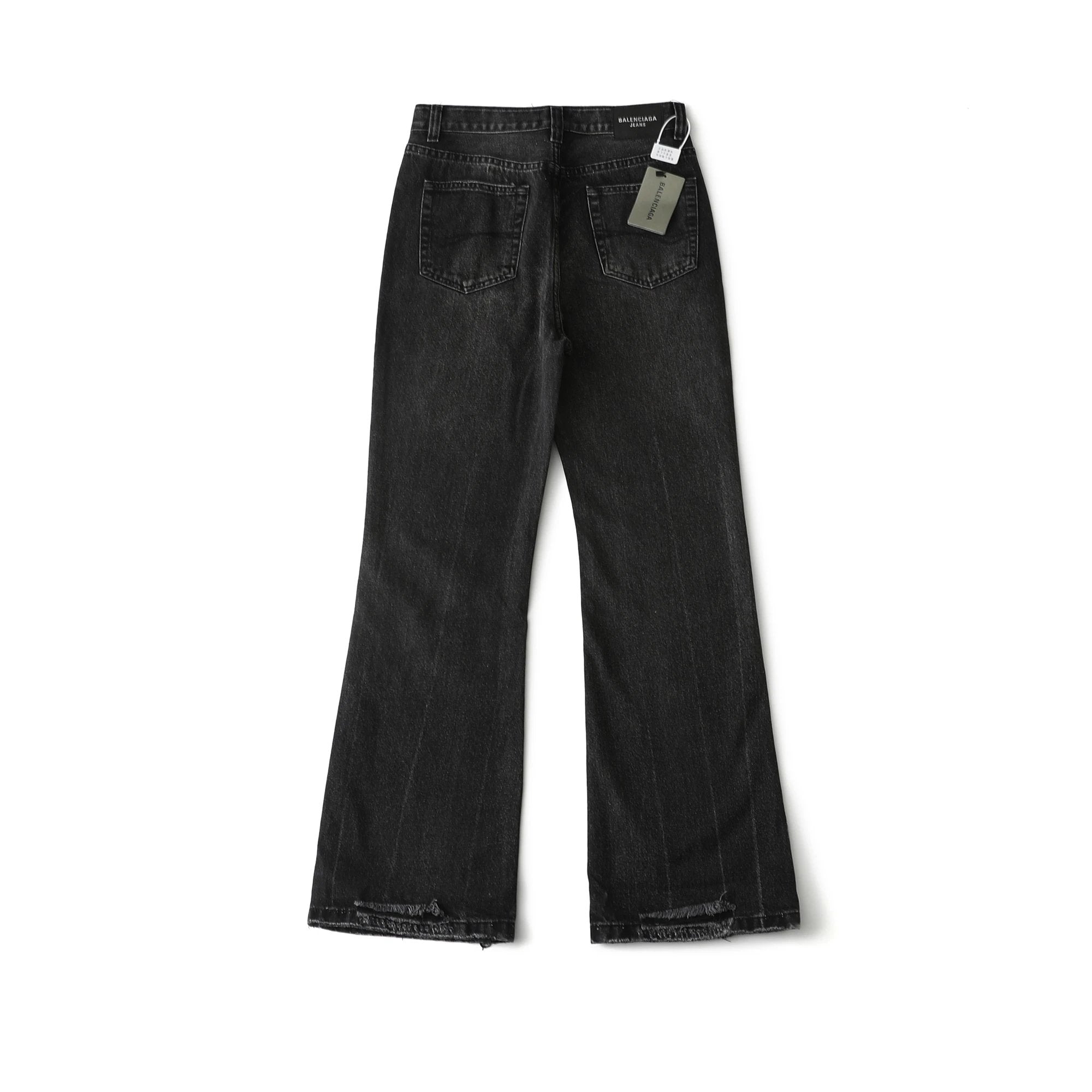 Balenciaga Jeans Washed and Distressed logo25ss Spring Summer New Flared Pants Wide Leg Pants Loose Jeans Unisex Long Pants