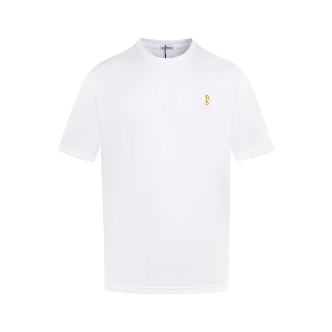 Burberry T-shirt Classic Shield on the Chest B Letter Embroidery logo round Neck Short Sleeve25ss New Pure Cotton Unisex Style T Casual T-Shirt Base Layer Shirt OS Loose Fit Half Sleeve Top Plus Size