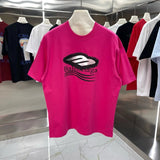 Balenciaga T-shirt Front Chest Print Spray Painting Logo Logo Crew Neck Short Sleeve25ss New Pure Cotton Unisex Style T T-shirt OS Loose Fit Base Shirt Top Half Sleeve T-Shirt