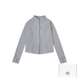 Alo Yoga Jackets Chest Letter Embroidery logo Short Coat25ss Spring Summer New Towel Embroidery American Letter Women's Street Jacket