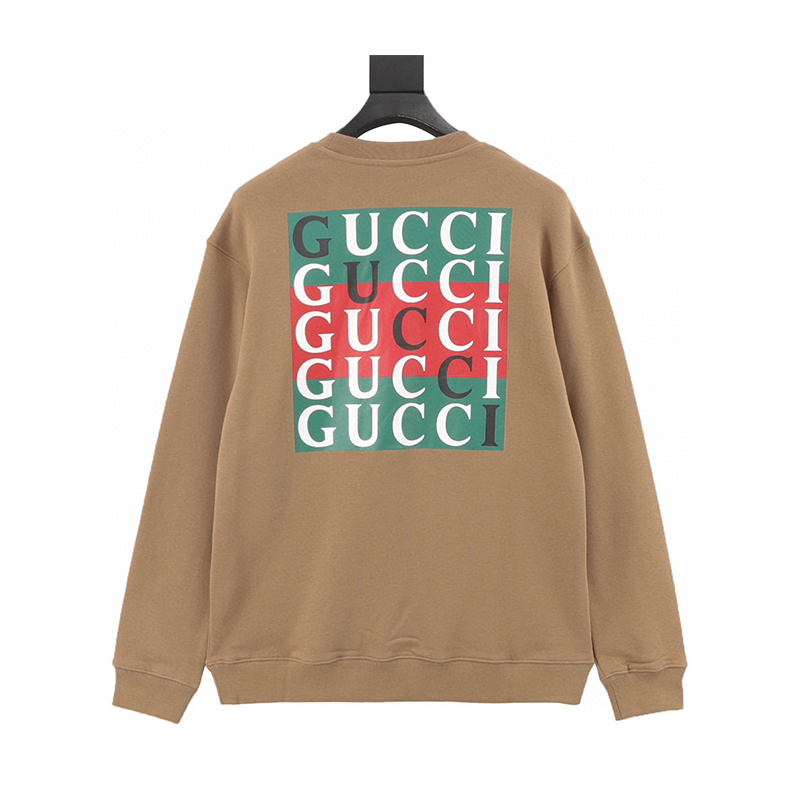 Gucci Hoodie Multi-Color Combination Printed Crew Neck Sweatshirt Same Style for Men and Women