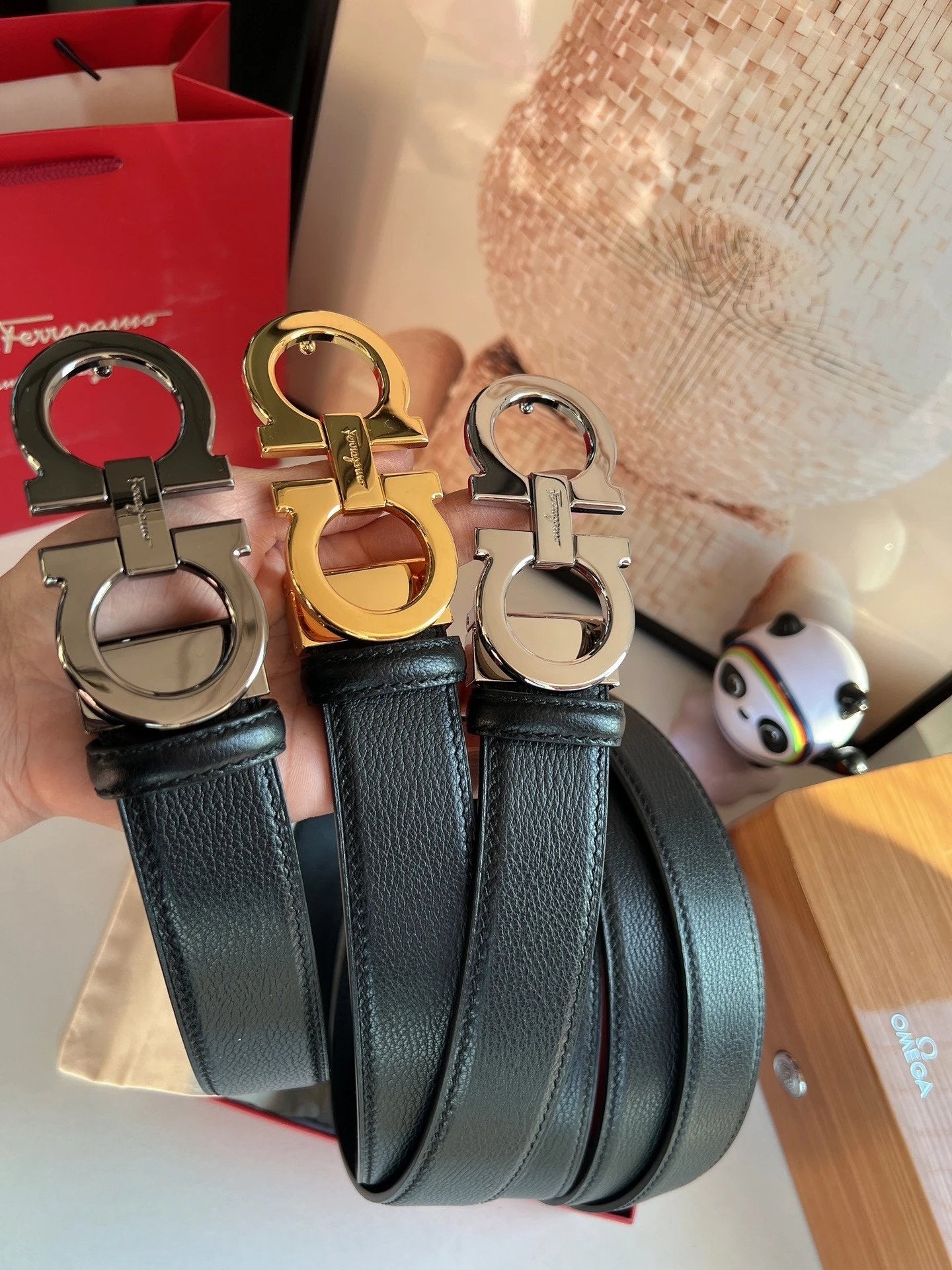 Ferragamo Belt Top version 【Full Package】Belt Width for Men and Women3.5cm with Chip nfc Counter Full Set of Packaging Italian Double-Sided Cowhide with Boutique Brass Buckle Length Can Be Cut by Yourself