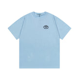 PRADA T-shirt Chest Letter Crown Small Embroidery logo round Neck Short Sleeve25ss New Pure Cotton Unisex Style T T-shirt OS Loose Fit Base Shirt Top Half Sleeve T-Shirt