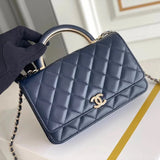 Chanel Women's Bag Top version 2022New Grade Genuine Goods22a Handle woc Women's Small Waste Bag Handbag Exquisite Small Handle Women's Bag Shoulder Messenger Bag Chain Bag Small Shoulder Bag Sheepskin Bag Portable Flap Bag New Women's Bags