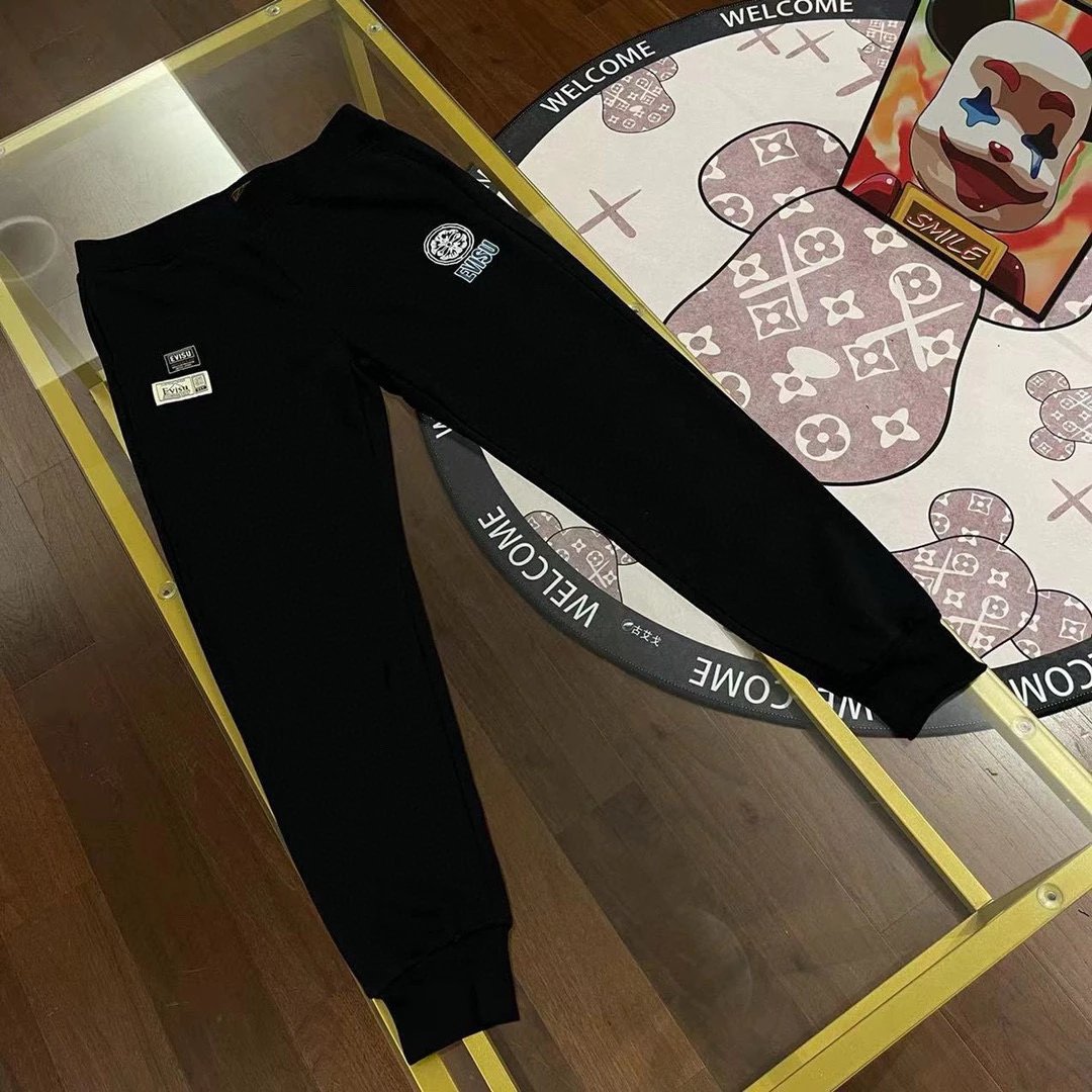 Evisu Sweatpants Top Version Spring New Buddha Head Camouflage Embroidery Couple Trousers Men and Women Casual Loose Track Sweatpants Fashion