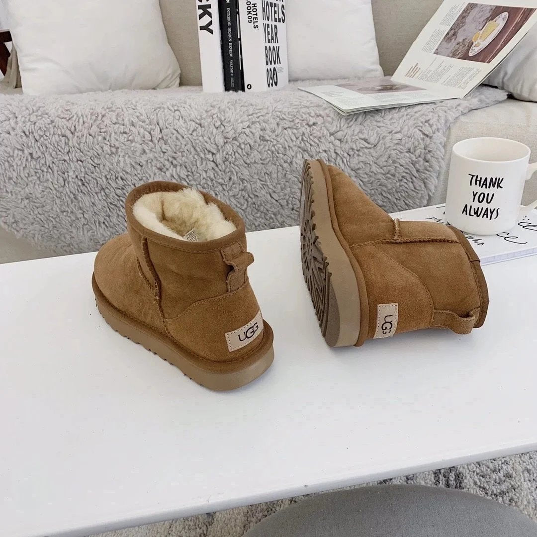 UGG Snow boots Shoes Fashion Classic Ankle Boots Combination Longfeng Fur