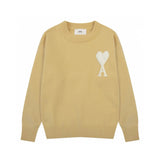 Ami Sweater Top Version2023Spring Men's Loose Inlay Wool Sweater