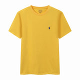 Ralph Lauren T-shirt D77Summer New Cotton round Neck Short Sleeve Men T T-shirt Solid Color Casual Fashion Half Sleeve Bottoming Shirt-CY