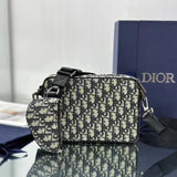 Dior Men's Bag Top version 【New products in stock】Dijia New Men's Saddle Bag Two-in-One Multifunctional Men's Bag Messenger Bag Mobile Phone Bag Shoulder Bag Mini Purse Key Bag Classic Oblique Printed Fabric Super Quality New Men's Bag Camera Bag Saddle B