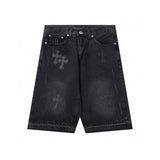 Chrome Hearts Shorts Top Version New Men's and Women's Same Style Denim Shorts Pants Summer Fashion