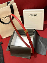 Celine Belt Top version Belt Belt Female Arc De Triomphe Belt Arc De Triomphe Belt Black Retro Hair Style Belt Bright Gold Head Belt Belt Double-Sided Belt Women's Belt Women's Belt Belt Women's Belt1.3Belt Women's Belt Belt