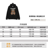 Burberry Hoodie Embroidered Teddy Bear Hooded Sweater for Men and Women