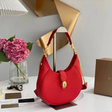 BVLGARI Bag Top version 【Original Leather】2022Spring and Summer New Women's Bag BVLGARI”Crossbody Bag Underarm Bag Blue Brand New SERPENTIELLIPSE Series hobo Bag Small Size Crossbody Bag Shoulder Bag Handbag Underarm Bag Cattle Leather Bag