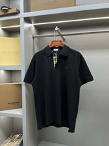 Burberry T-shirt Micro-label Embroidered Piqué Cotton POLO Shirt Lapel Short Sleeve25ss New Unisex Short Sleeve OS Loose T Business Half Sleeve Shirt Plus Size T-Shirt