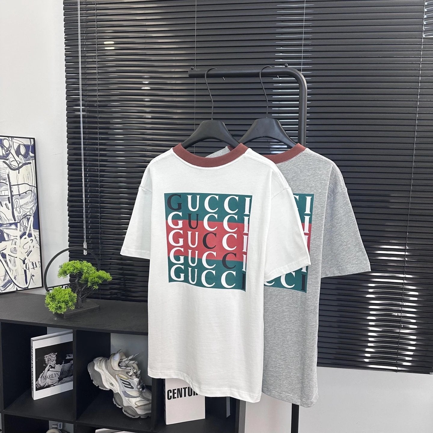 Gucci T-shirt Double G Color Letter Printing logo round Neck Short Sleeve25ss New pure cotton T Unisex T-Shirt OS Loose Fit Base Shirt Top Half Sleeve T-Shirt