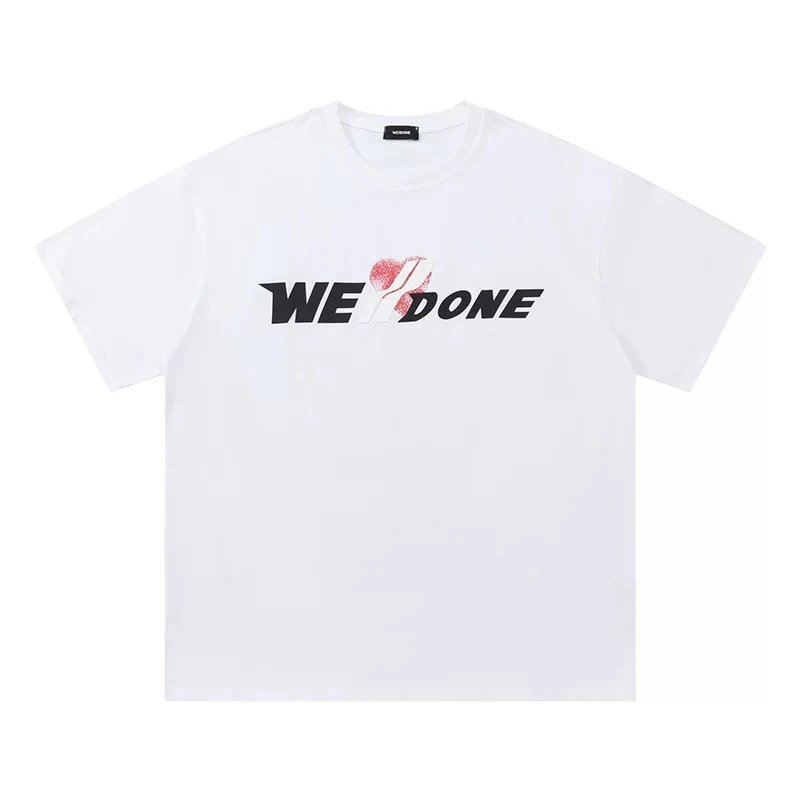 We11done T-shirt Top Version Love Letter Print Summer Short Sleeve Men and Women Loose Fashion Brand Half Sleeve T T-shirt