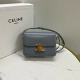 Celine women's bag Top version 【Surrogate Shopping Edition】Teen Arc De Triomphe Crossbody Bag New BOX Bag18.5cm Small Size2023New Cherry Blossom Pink Arc De Triomphe Women's Bag Square Bag mininano Retro Gold Buckle Shoulder Crossbody Bag Arc De Triomphe