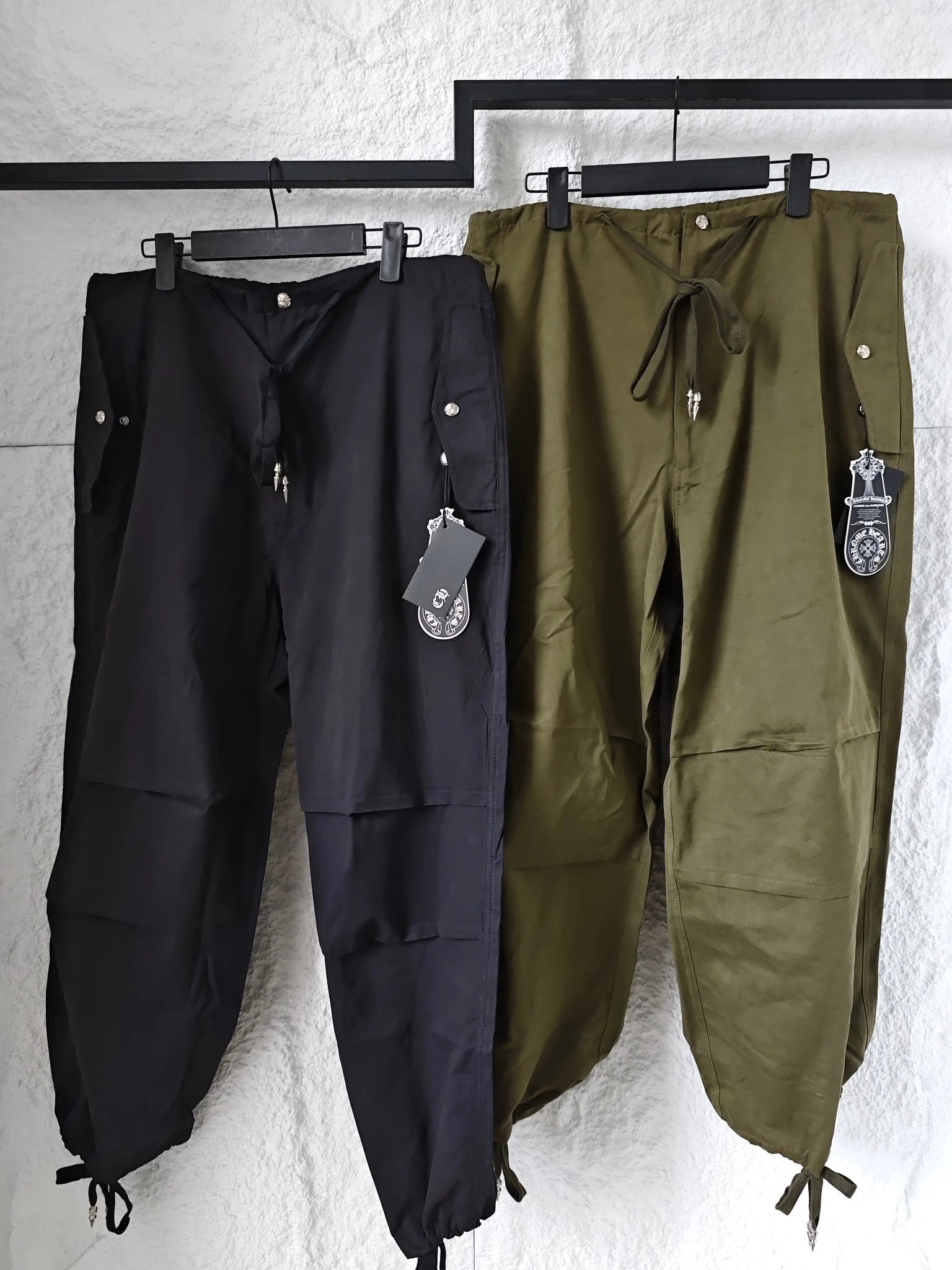 Chrome Hearts Sweatpants New Silver Buckle Paratrooper Cargo Wide-Leg Jogger Casual Pants Unisex