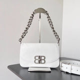 Balenciaga Bag Top version 【Counter Original】23fall的BBsoft Original Imported Calfskin Chain Bag Shoulder Underarm Messenger Bag Fashion Leisure Commute Women's Bag