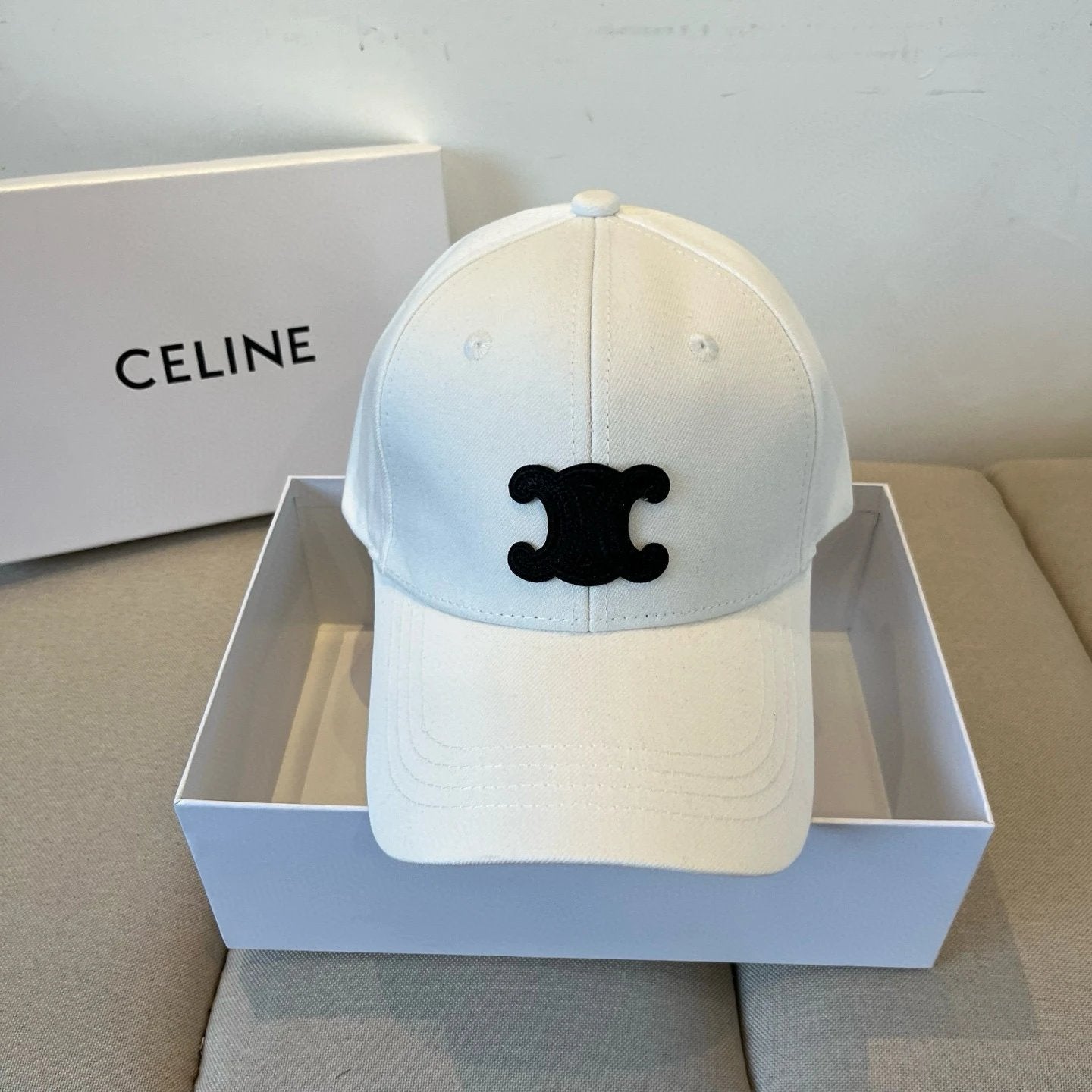 Celine Hat Double C Embroidery logo Baseball Cap Sunshade Sun Protection Duckbill Cap Unisex Couple Style Large Head Circumference Slimming Face Curved Brim Versatile Sports Hat