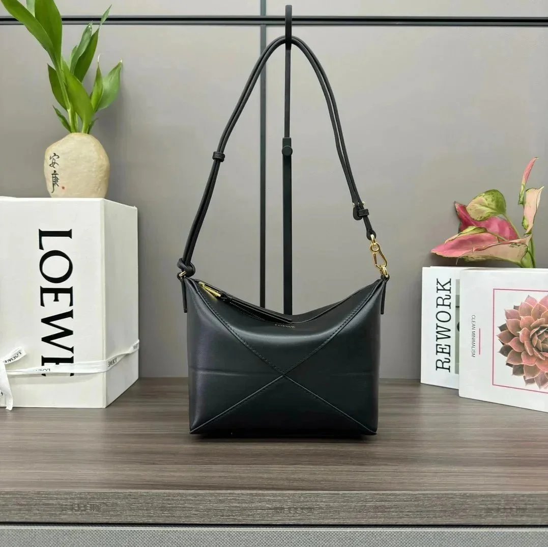 LOEWE Women's Bag Top version 【Super Original Leather Quality】24New Women's Bag LoePuzzleFoldpouch Handbag Folding Bag hobo Bag Vegetable Basket Bag Shoulder Bag Underarm Bag Crossbody Bag Pouch Mahjong Bag Liner Bag Clutch Kowloon Leather Products