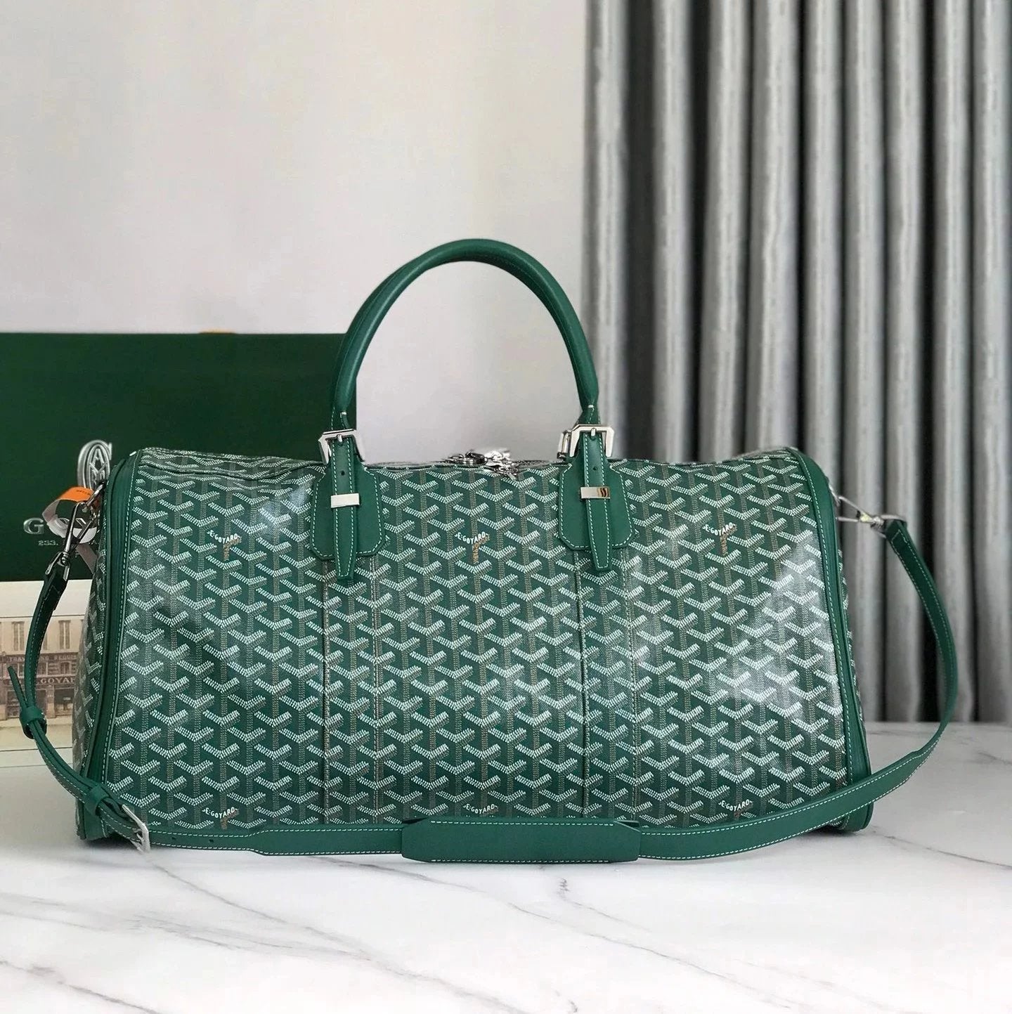 Goyard Bag Top version Original Leather New Product Croisiere50Travel Handbag Sports Bag Boeing Travel Bag50cm45cm Travel Bag Travel Bag Star Same Style Large Capacity Travel Luggage Bag Handbag Men's and Women's Bags boston45Travel Bag