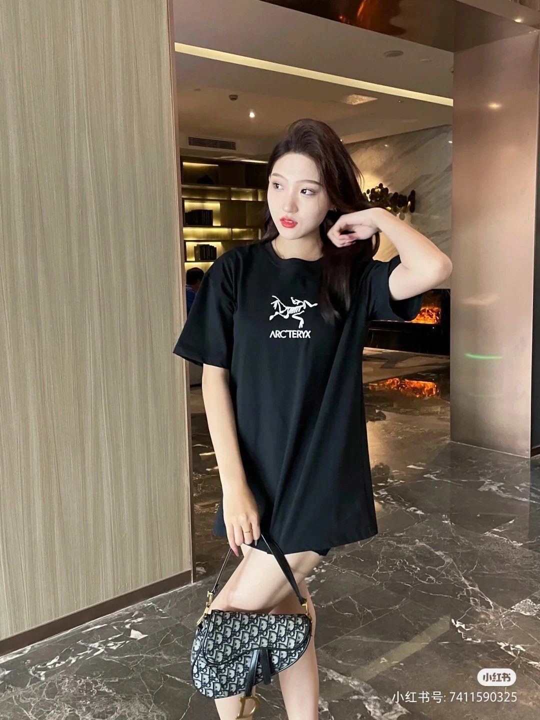 Arc'teryx T-shirt Chest Letter Pattern Print logo round Neck Short Sleeve25ss New pure cotton T Unisex T-Shirt OS Drop Shoulder Loose Fit Base Shirt Top T-Shirt Short Sleeve