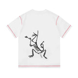 Arc'teryx T-shirt Bird Pattern Print on Back logo round Neck Short Sleeve25ss New pure cotton T Unisex T-Shirt OS Loose Fit Base Shirt Top Half Sleeve T-Shirt