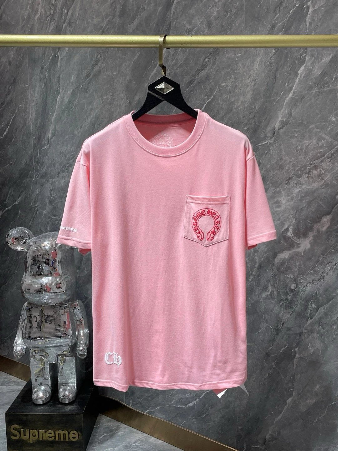 Chrome Hearts T-shirt Top Version Counter Same Style Pure Cotton Summer Men's and Women's Same Fashion Loose All-Matching2024New Short Sleeve T T-shirt