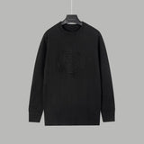 PRADA Sweater Classic Embroidered Sweater with Lock Closure Logo Embroidered Subtle Pattern Crew Neck Pullover Sweater os Knitted Sweater Base Layer for Men and Women Same Style24ss Autumn and Winter New Products